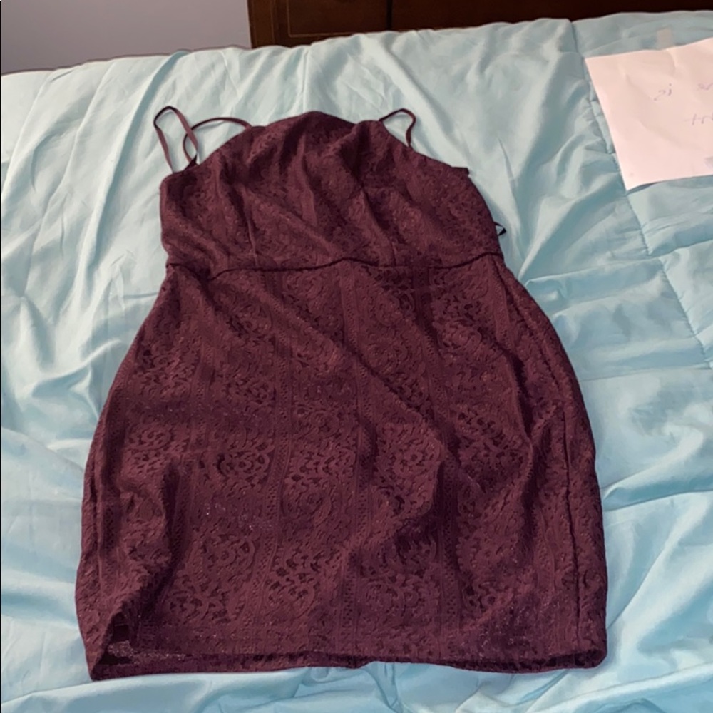 Purple fitted dress